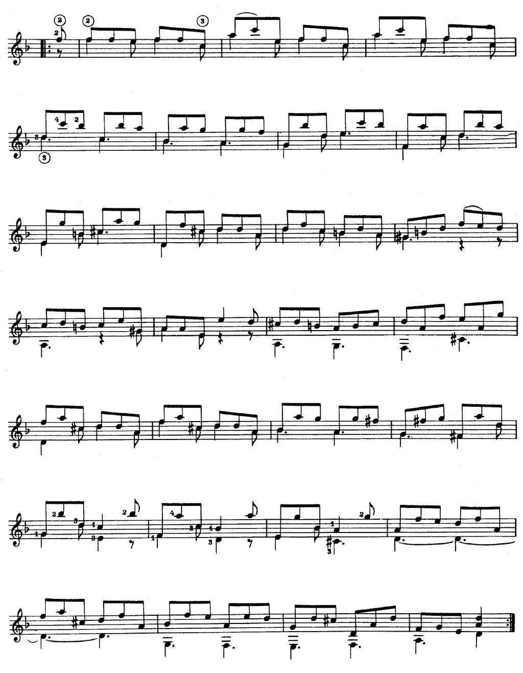 吉格舞曲(选自第一奏鸣曲[d小调组曲] )